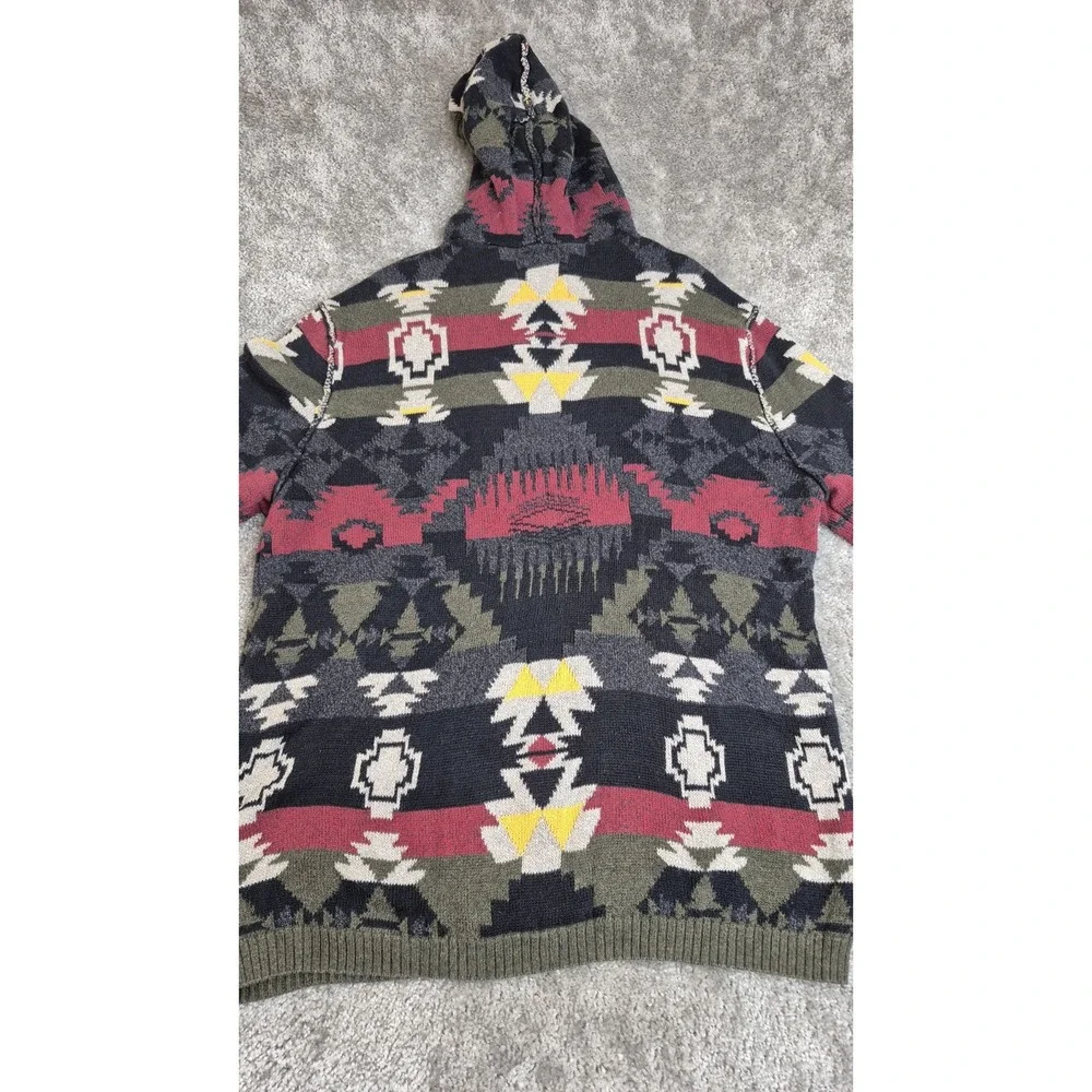 American Eagle Outfitters 100% COTTON Aztec Pullover Hoodie‎ Sweater Mens Large